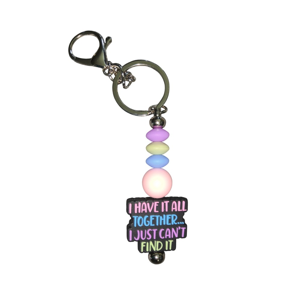 I Have it all together...I just can't find it Beaded Keychain or Bag Charm